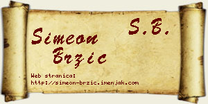 Simeon Brzić vizit kartica